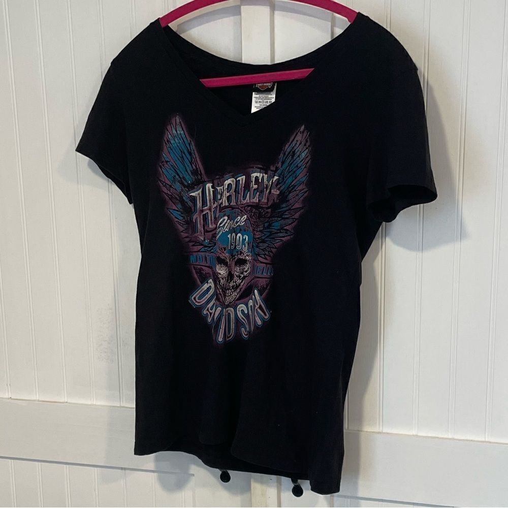 HARLEY DAVIDSON motorcycles, black T-shirt size M